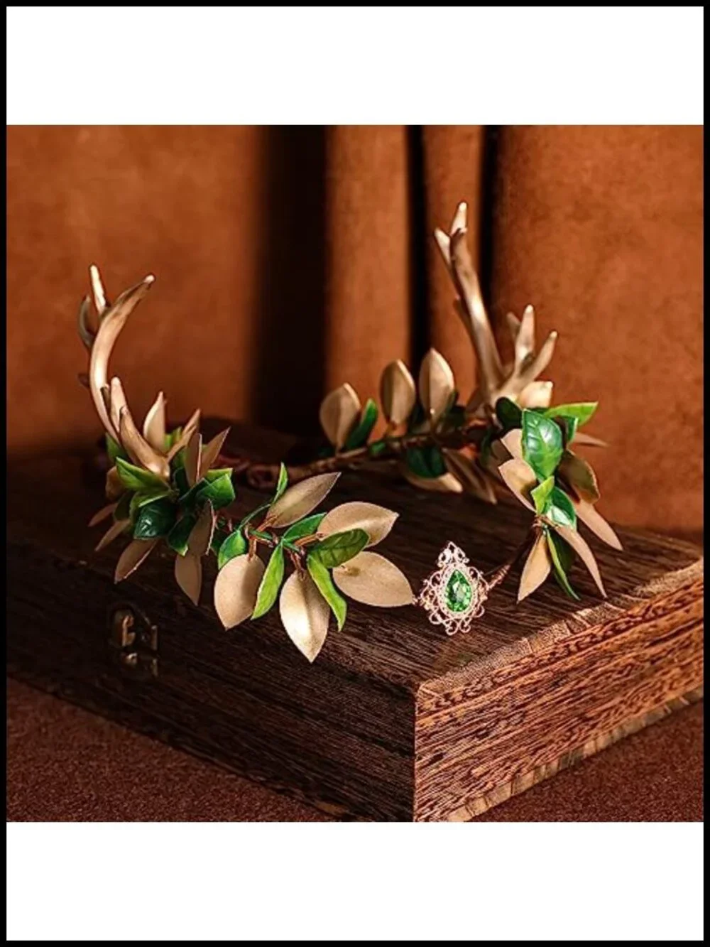 Woodland Fairy Antler Crown Forest Elf Headband Renaissance Costume Headwear